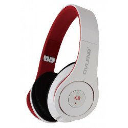 X8 Foldable Studio Headphone with Mic Remote (White)